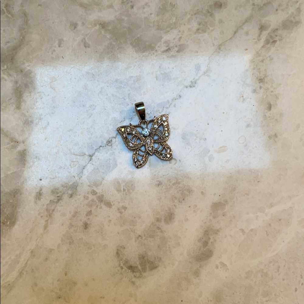 Silver butterfly pendant